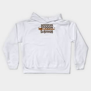 wooden spoon survivor Kids Hoodie